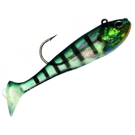 Načtěte obrázek do galerijního prohlížeče, Ryba s háčkem zlatozelená s pruhy 20cm 115g