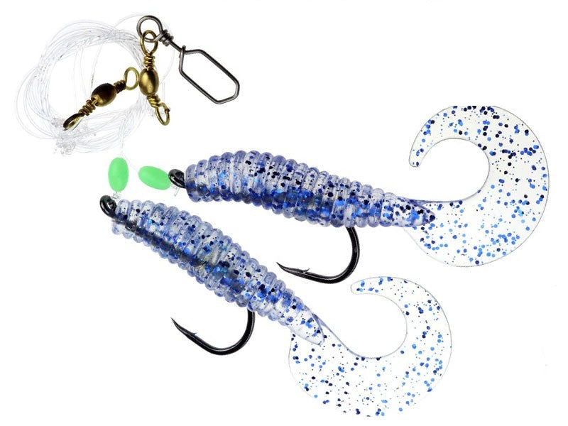 Načtěte obrázek do galerijního prohlížeče, Kinetic Sabiki Twister XL Tail 8/0 Blue / Silver