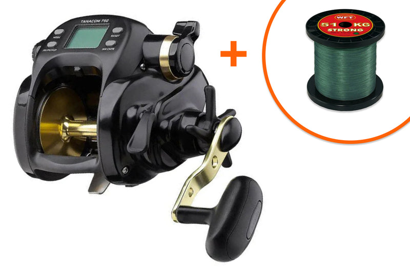 Načtěte obrázek do galerijního prohlížeče, Daiwa Tanacom 750 - s návinem 600m pletenky WFT 0,32mm 51kg