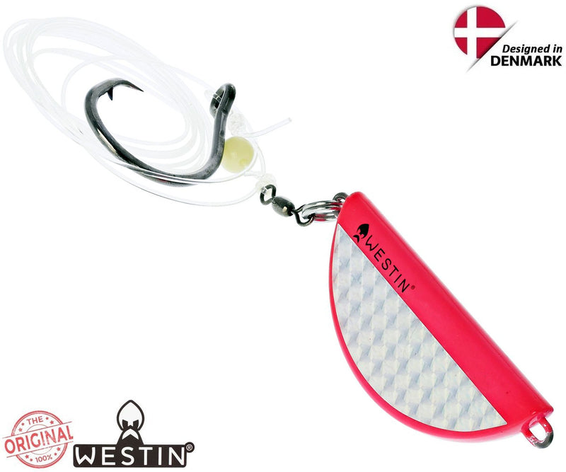Načtěte obrázek do galerijního prohlížeče, Westin Halibut Anti Twist Rig Circle Hook 350g 12/0 Orange Flash