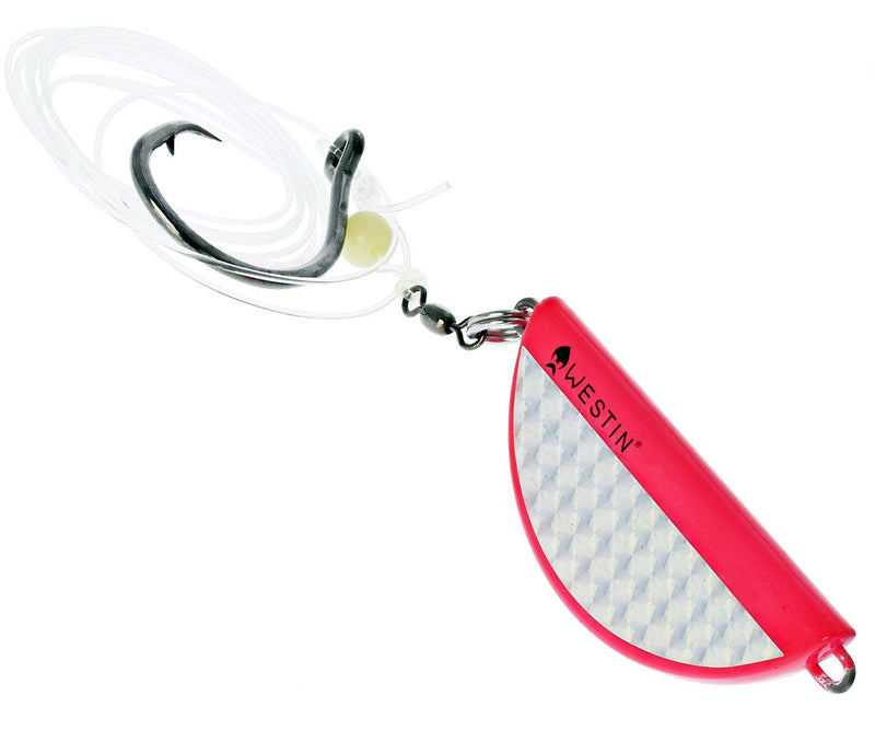 Načtěte obrázek do galerijního prohlížeče, Westin Halibut Anti Twist Rig Circle Hook 350g 12/0 Orange Flash