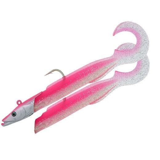 Laden Sie das Bild in Galerie -Viewer, Westin Sandy Andy Curltail Jig 122g 22cm 8/0 Glowing Lipstick