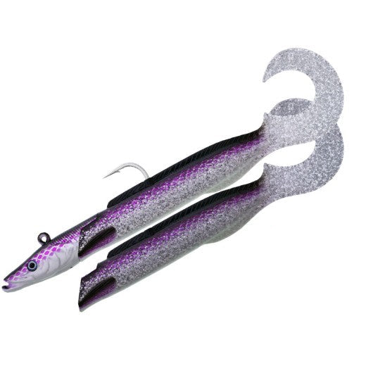 Laden Sie das Bild in Galerie -Viewer, Sandy Andy Curltail Jig 122g 22cm 8/0 Regenbogen