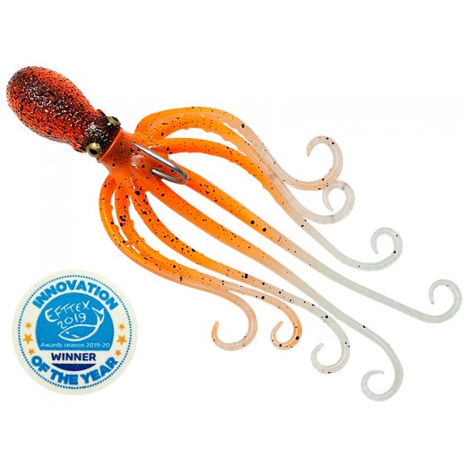 3D Octopus UV Orange Glow 16cm 180g