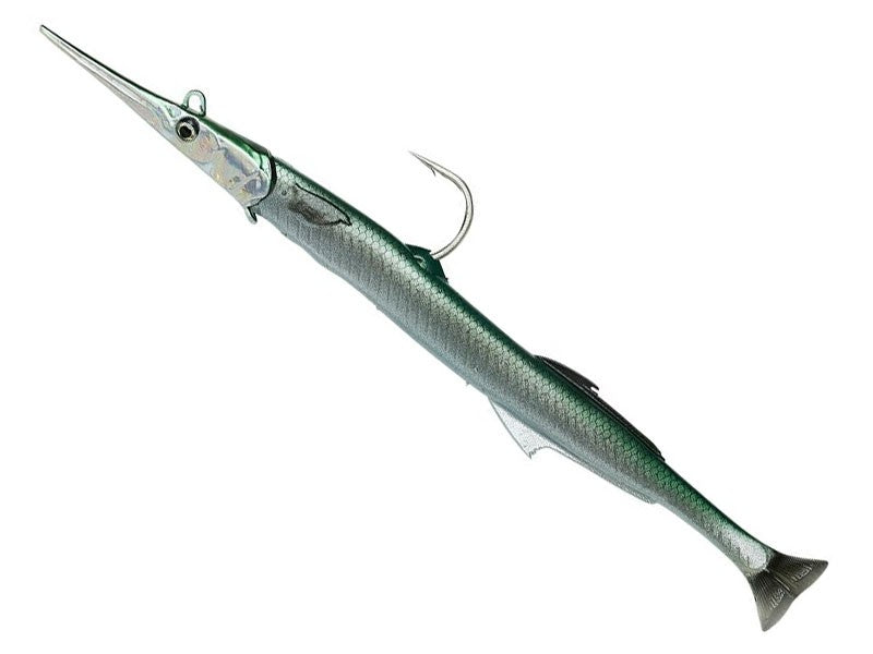 Załaduj obraz do przeglądarki galerii, 3D Needlefish Pulse Tail 23cm 55g Zielono-srebrny 
