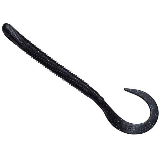 SG Razorback Worm 20cm 8ks Black & Blue