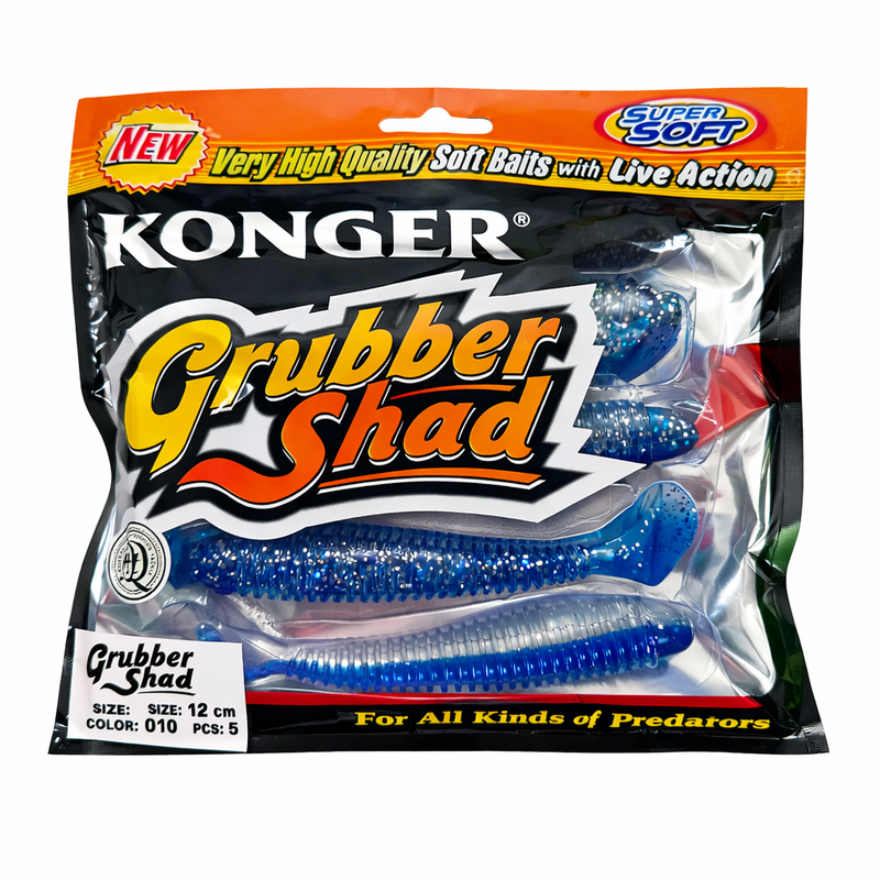 Načtěte obrázek do galerijního prohlížeče, Konger Grubber Shad 12cm 5ks Blue
