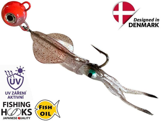 Čeburaška červená oliheň UV 50g 15cm