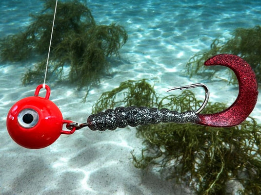 Čeburaška červená twister 100g 13cm Silver/Red