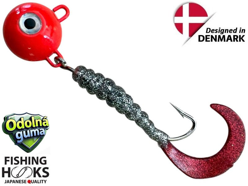 Načtěte obrázek do galerijního prohlížeče, Čeburaška červená twister 100g 13cm Silver/Red
