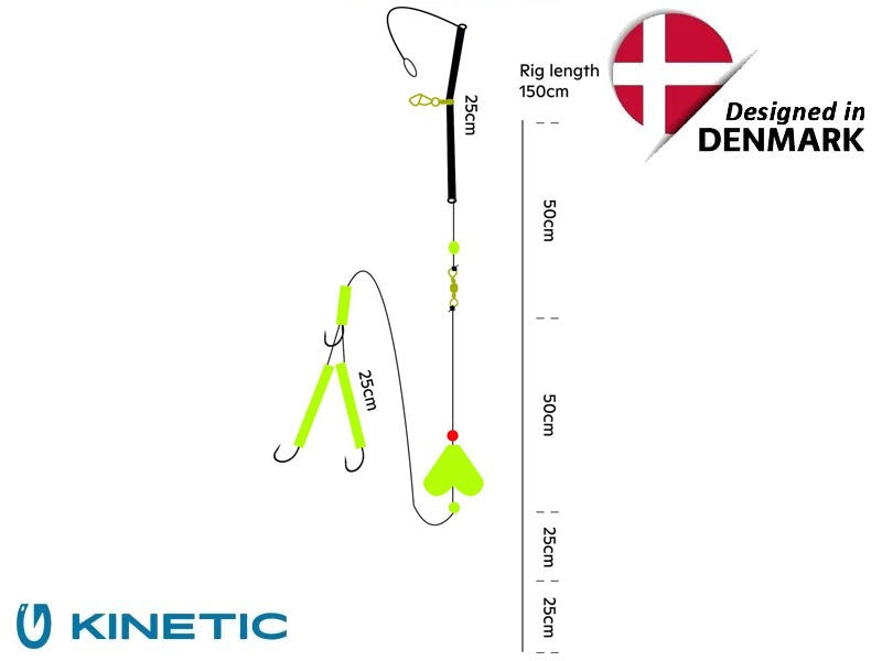 Načtěte obrázek do galerijního prohlížeče, Kinetic Sabiki Halibut Glider 10/0 5/0 Glow
