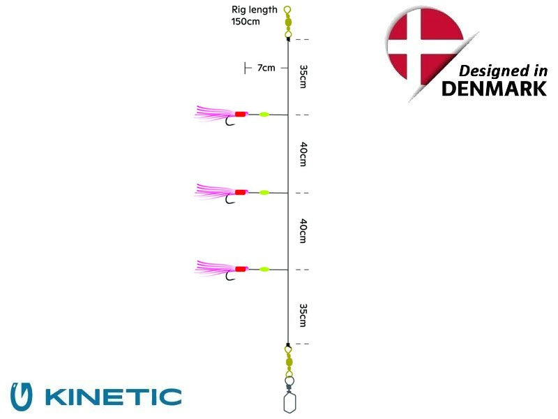 Načtěte obrázek do galerijního prohlížeče, Kinetic Sabiki Sei &amp; Lyr 5/0 0,80mm 150cm Makrela
