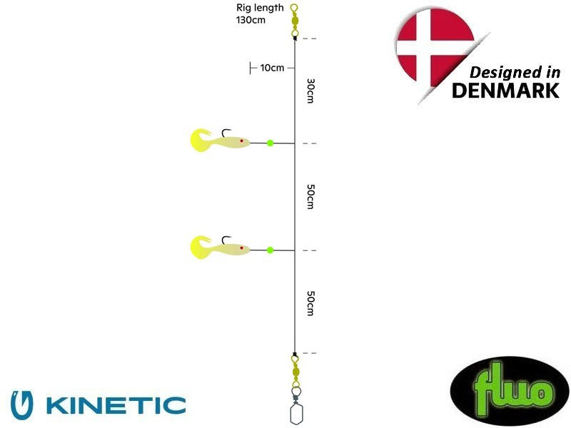 Načtěte obrázek do galerijního prohlížeče, Kinetic Sabiki Shad Tail UV 6/0 0,80mm 130cm Glow
