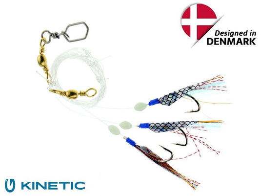 Kinetic Sabiki Trio 2/0 Red/Blue/Flash