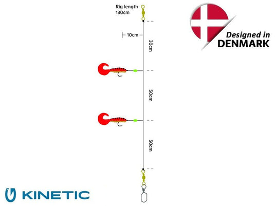 Kinetic Sabiki Twister XL Tail 8/0 Blue / Silver