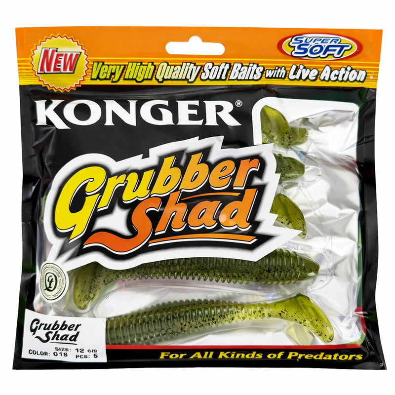 Načtěte obrázek do galerijního prohlížeče, Konger Grubber Shad 12cm 5ks Green
