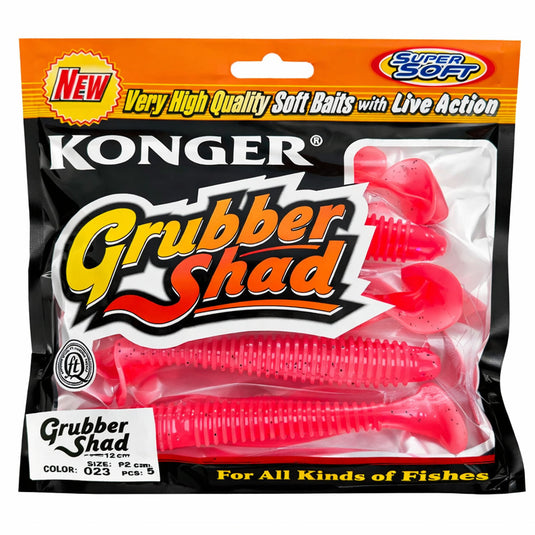 Konger Grubber Shad 12cm 5ks Pink