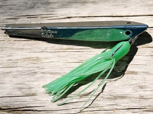 Pilker Banana 300g z fluo ośmiornicą 4/0