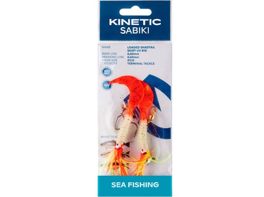 Kinetic Sabiki Loaded Shadtail Skirt UV 3/0