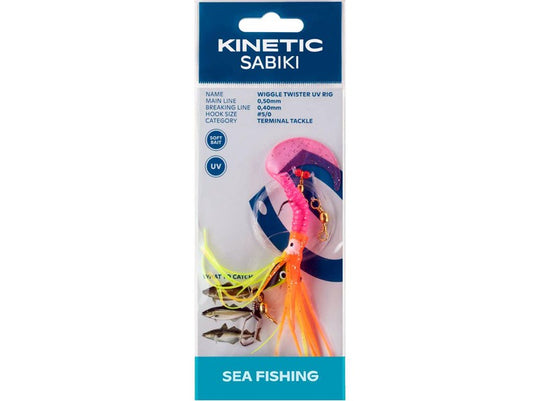 Kinetic Sabiki Wiggle Twister UV Pink
