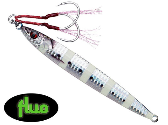 SG Slim Jig Minnow 150g 15cm Zebra Glow