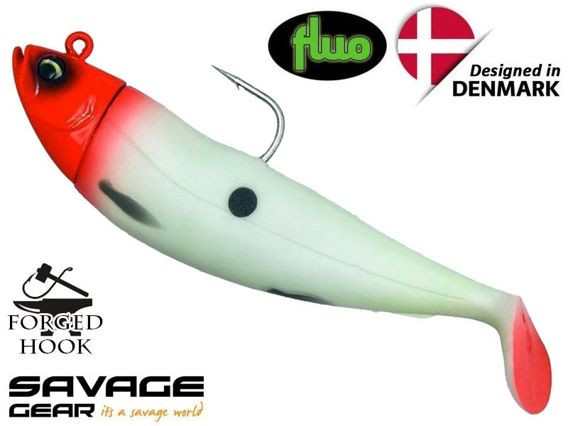 Laden Sie das Bild in Galerie -Viewer, Herings-Set mit geschnittenem Köder, 20 cm, 270 g, Rotkopf-Elritze
