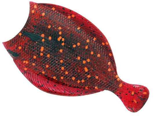 Flacher Matt-Jig 13 cm 85 g Blutende Flunder