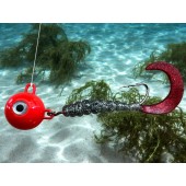 Čeburaška červená twister 100g 13cm Silver/Red