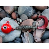 Čeburaška červená twister 100g 13cm Silver/Red