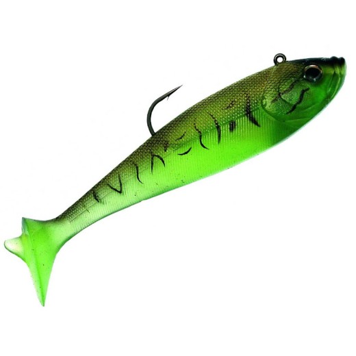 Ryba s háčkem zelená tribal 20cm 115g