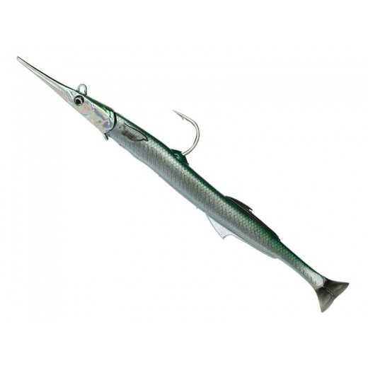3D Needlefish Pulse Tail 23cm 55g Green Silver