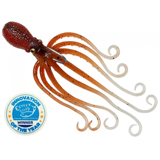 3D Octopus Brown Glow 22cm 300g