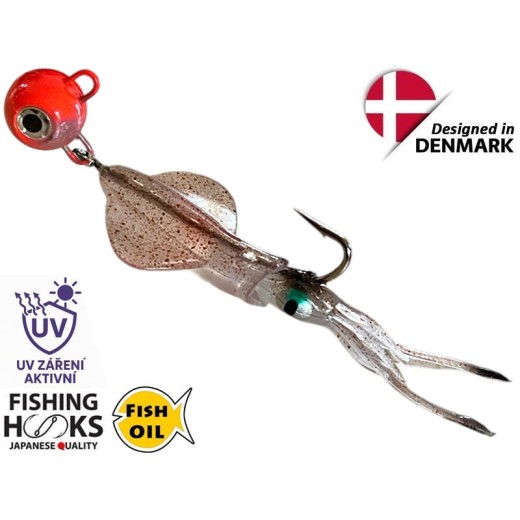 Čeburaška červená oliheň UV 50g 15cm