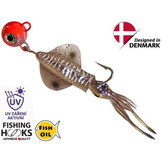 Čeburaška červená oliheň UV 50g 15cm