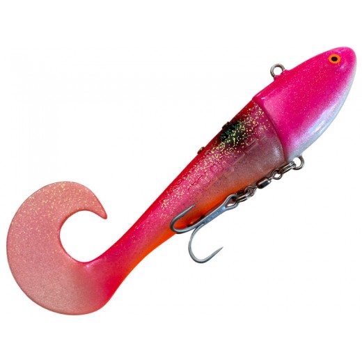 Roybait Twister L růžová 24cm 400g magnet